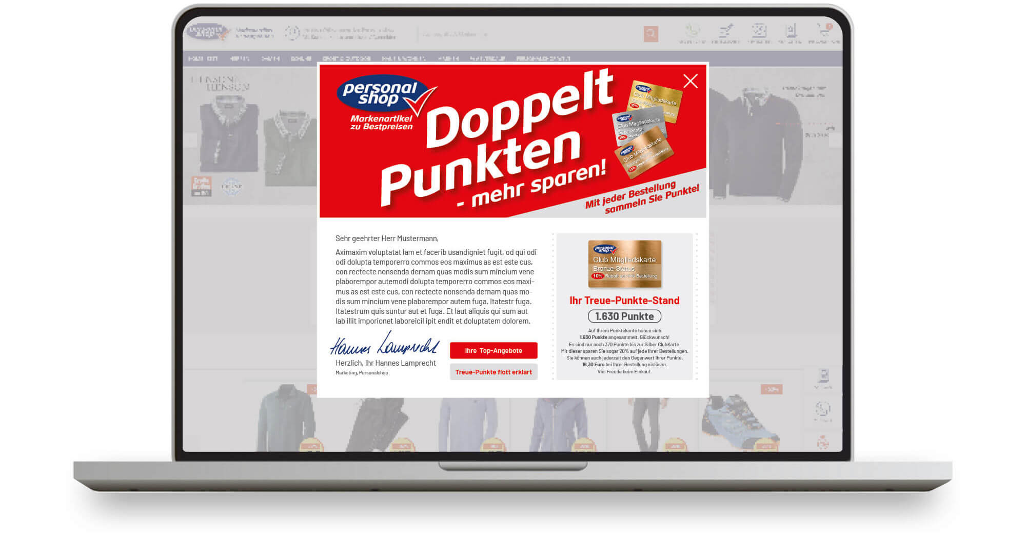 Direktmarketing Personalshop