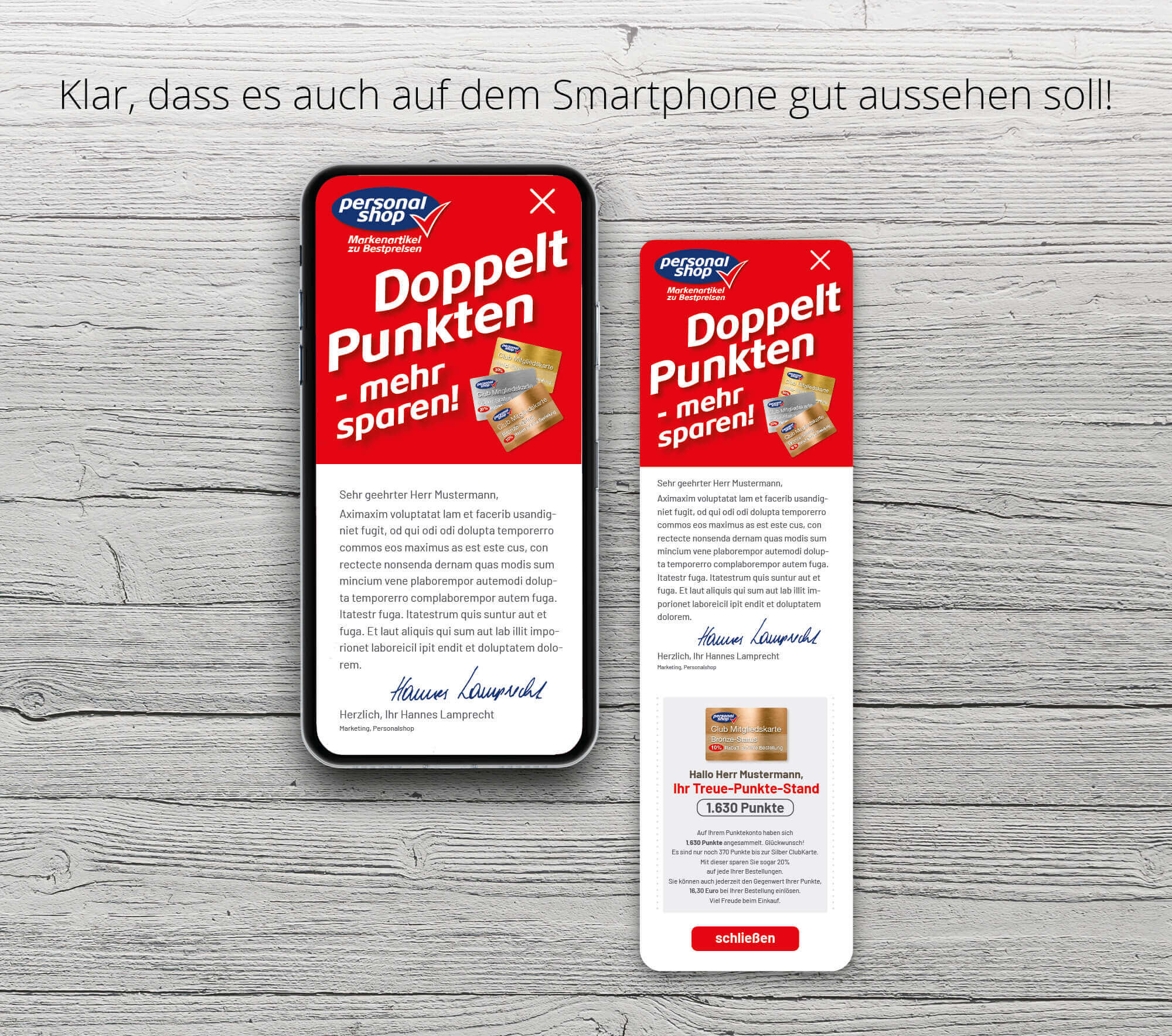 Direktmarketing Personalshop